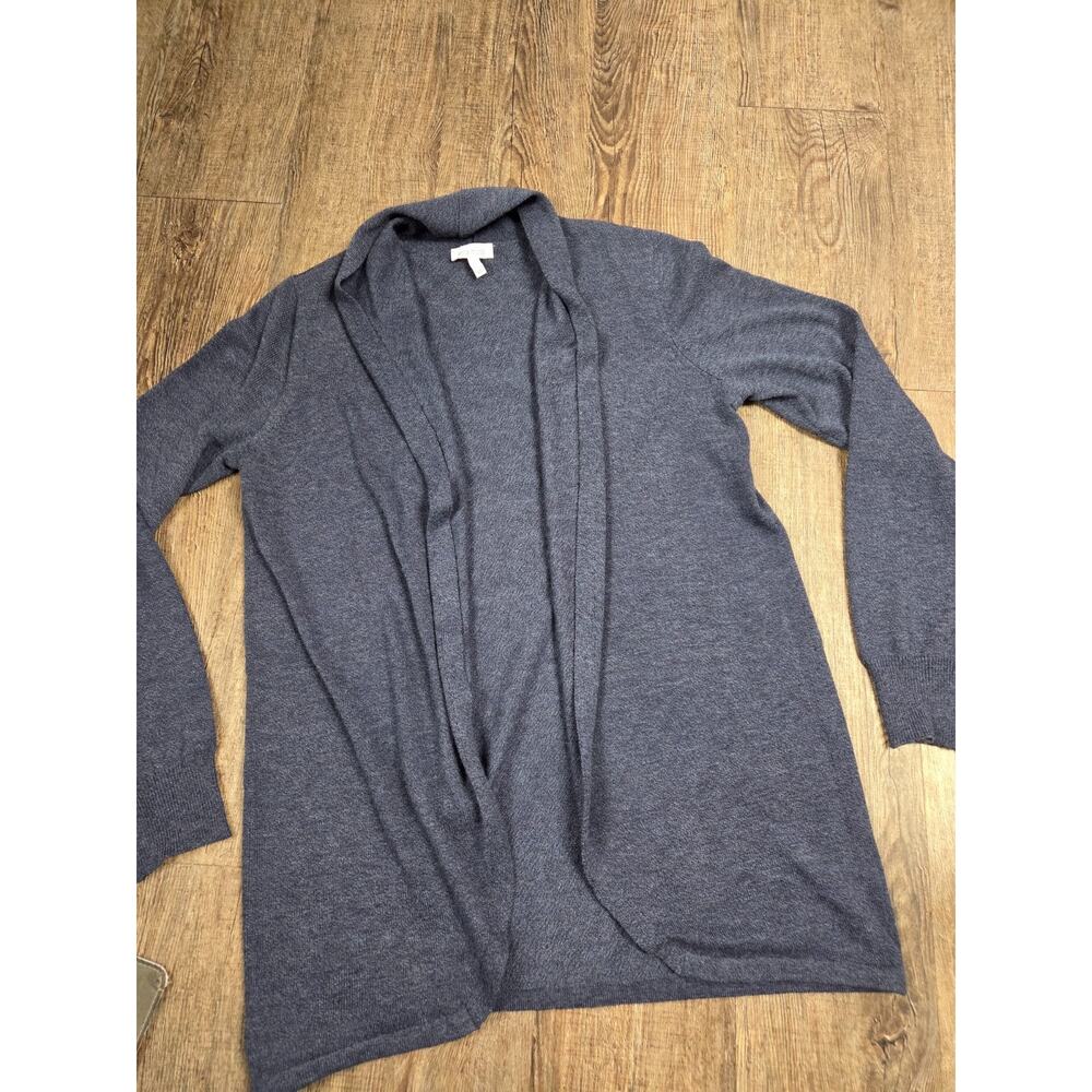 Ella Moss Women's Navy Heather Blue Thin Cardigan Sweater Size Small